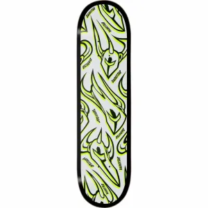 Darkstar Overprint 8.25" White/Lime Skateboard Deck