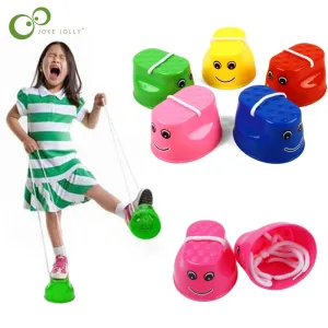 1 Pair Plastic Walker Stilt Shoe Children Outdoor Fun Sports Walker Walk Balance Training Toys Kindergarten Teaching Aids DDJ