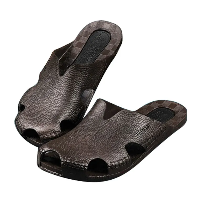 1 Pair Summer Outdoor Beach Sandals Men Wear-Resistant PVC Slippers