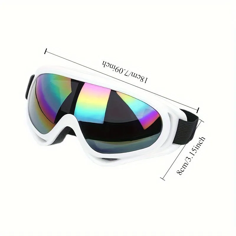 1pc Trendy Outdoor Sports Goggles - Wide Field Eye Protection Goggles for Skiing, Cycling, Motorcycle - Windproof, Fashionable, and Durable Equipment