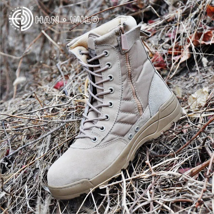 2020 Men Boots Desert Military Tactical Boots Outdoor Waterproof Hiking Shoes Men Sneakers Non-slip Sports Combat Boots