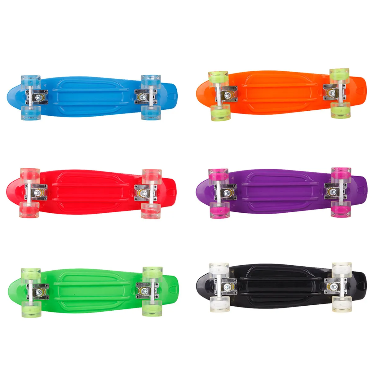 22 Inch Skateboard Mini Cruiser Board Fish Skate Board Adults Children Scooter Pastel Longboard Bearings Flash Wheel