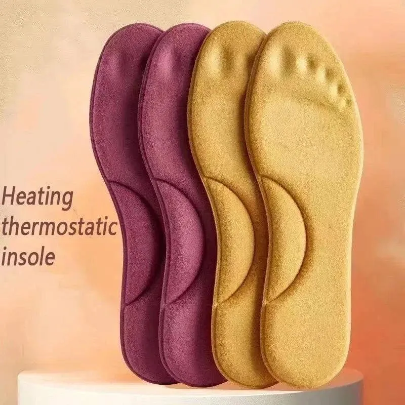 2Pairs Self Heating Insoles Thermostatic Thermal Insole Massage Memory Foam Arch Support Shoe Pad Heated Pads Winter Men Women