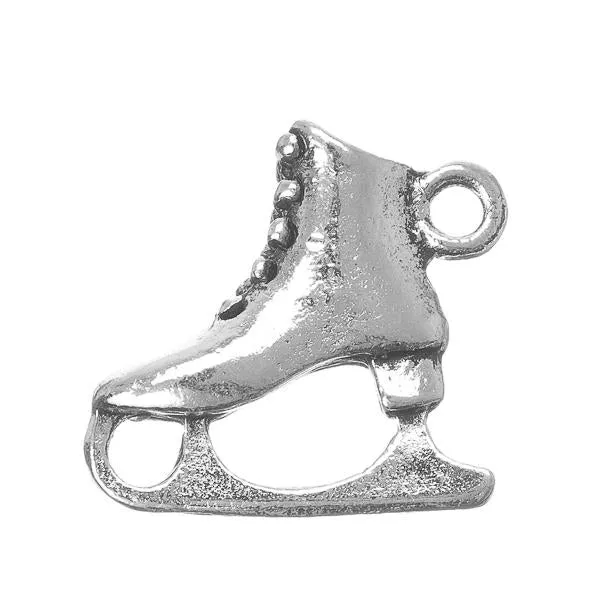 3/4" Skate Metal Charm 5/pk