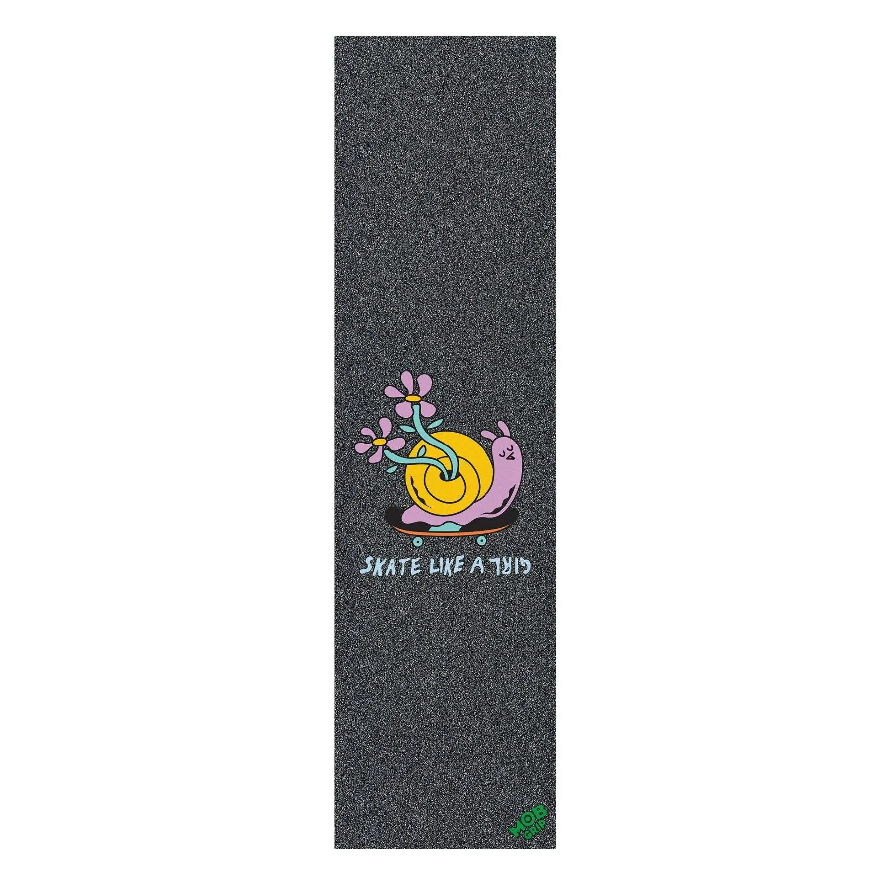 9in Skate Like A Girl Snail Skateboard Griptape Sheet