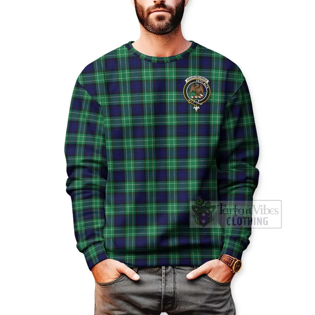 Abercrombie Tartan Sweatshirt with Family Crest Celtic Skull Style