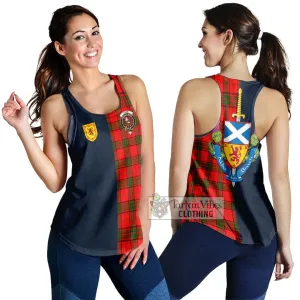 Adair Tartan Women's Racerback Tanks Alba with Scottish Lion Royal Arm Half Style