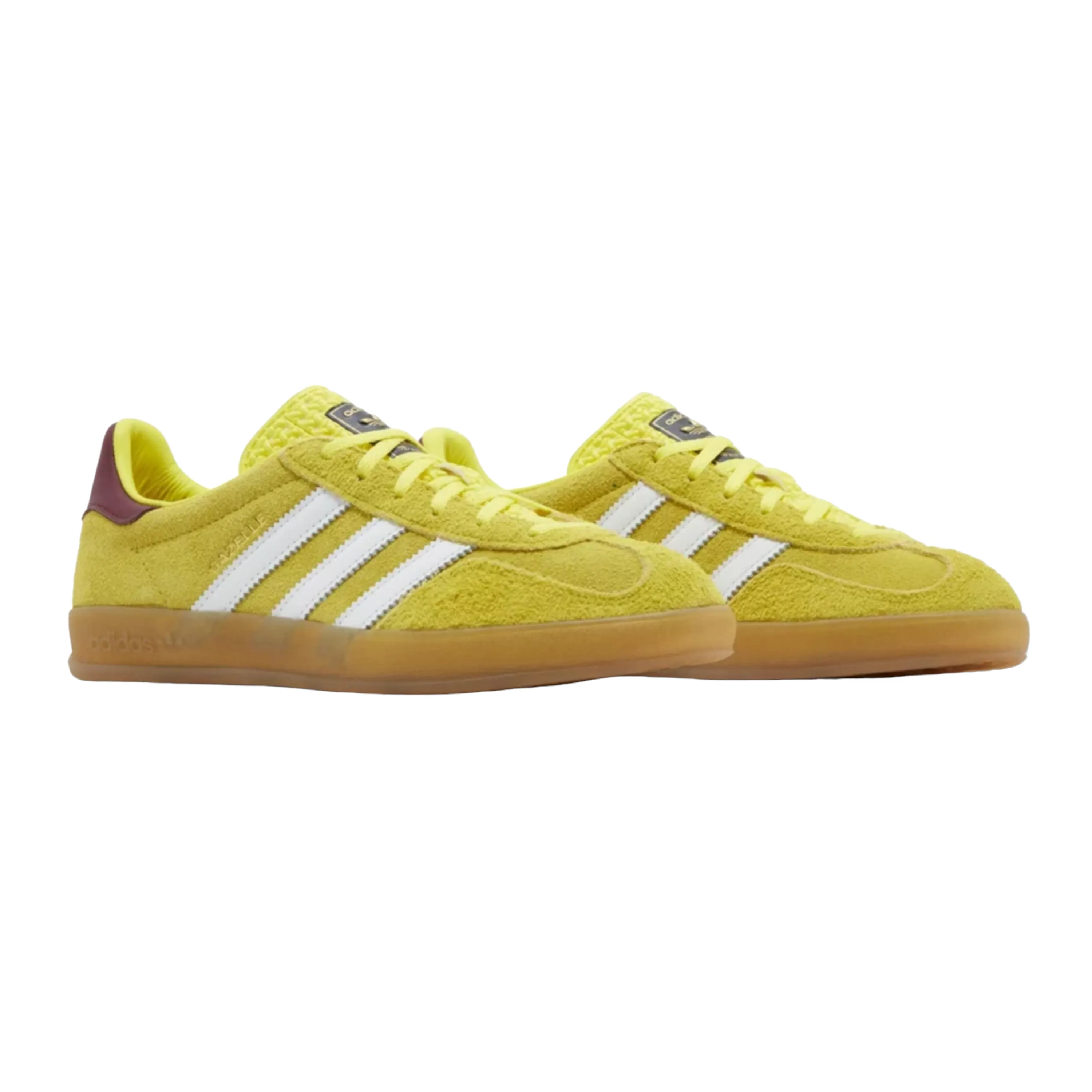 ADIDAS GAZELLE INDOOR BRIGHT YELLOW COLLEGIATE BURGUNDY (WOMEN'S)