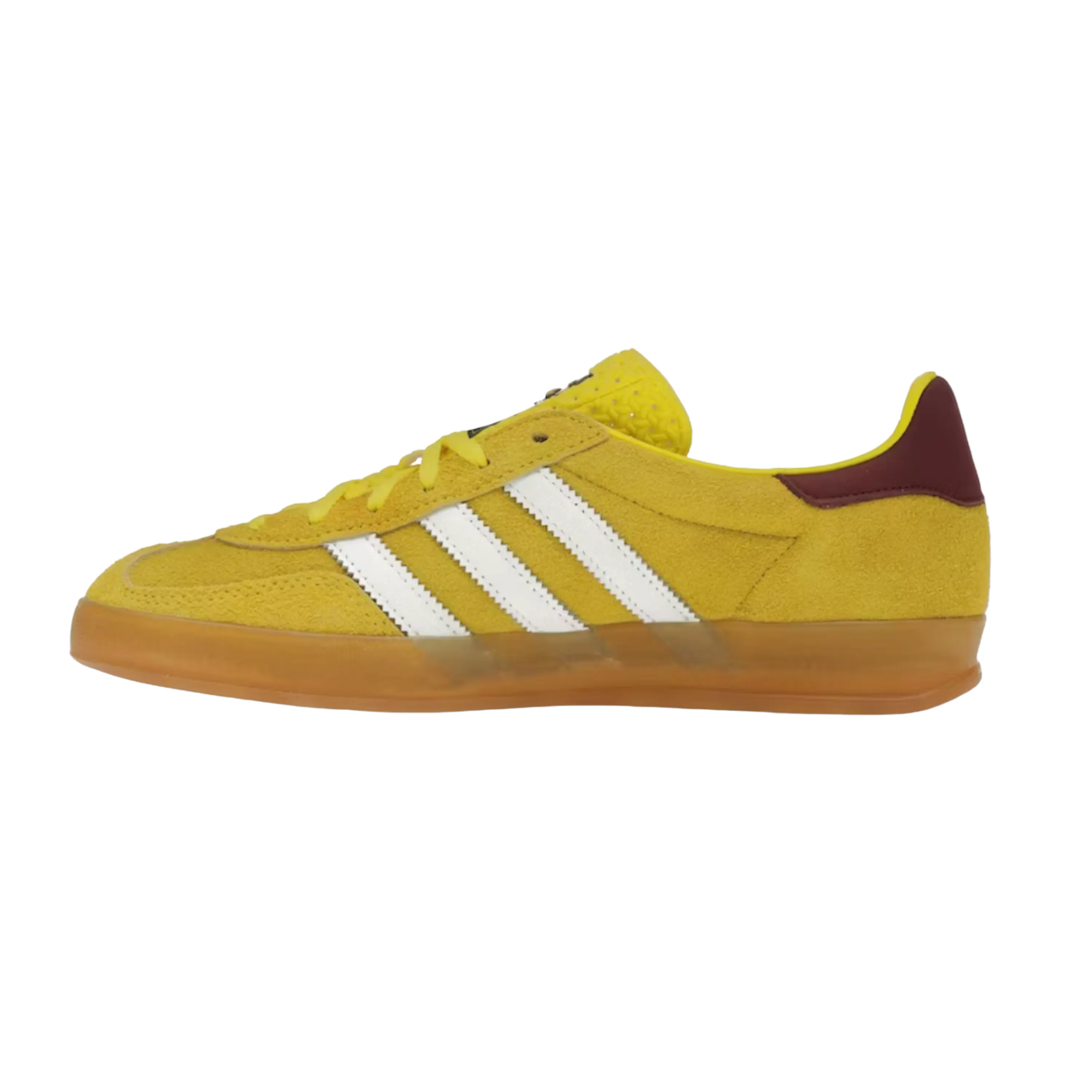 ADIDAS GAZELLE INDOOR BRIGHT YELLOW COLLEGIATE BURGUNDY (WOMEN'S)