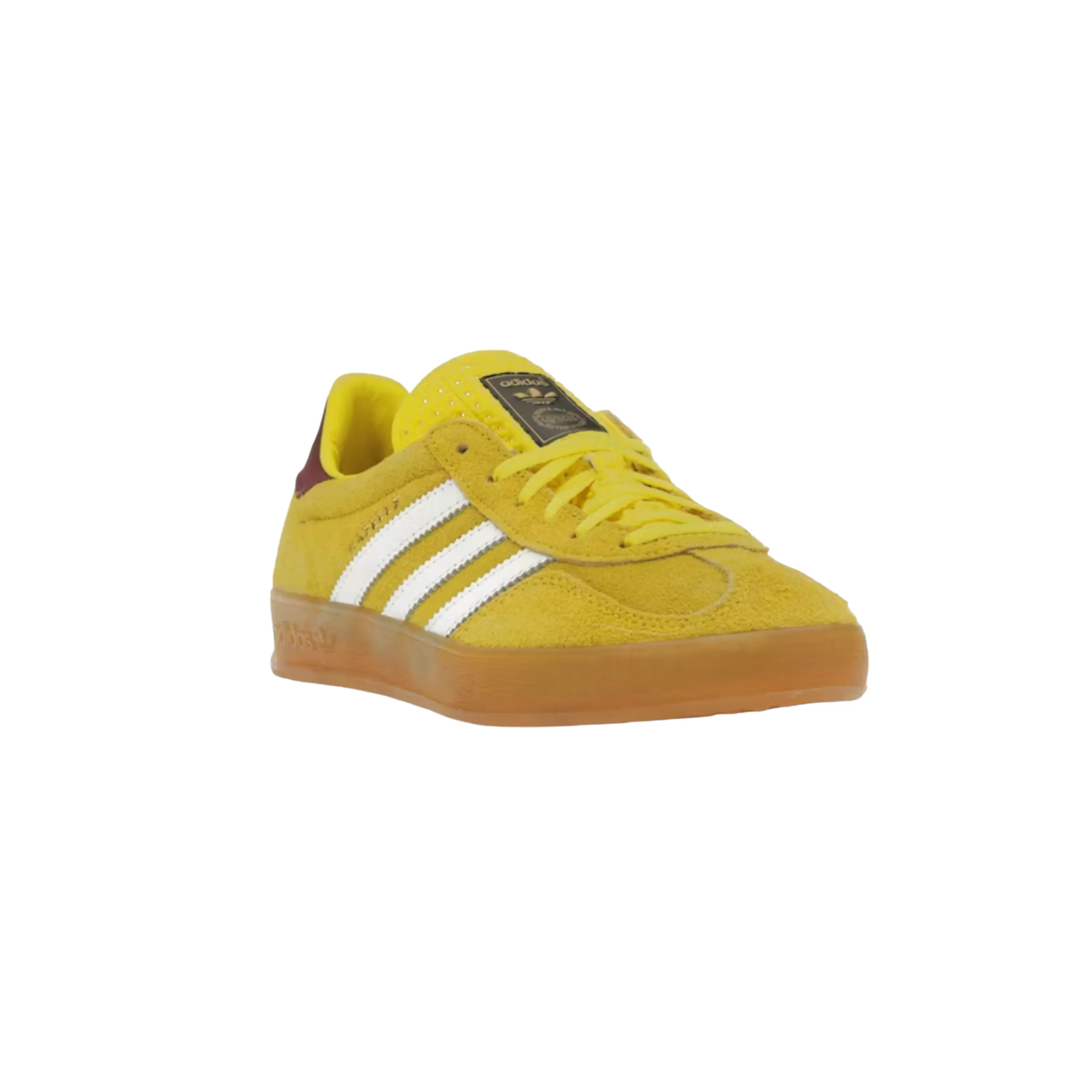 ADIDAS GAZELLE INDOOR BRIGHT YELLOW COLLEGIATE BURGUNDY (WOMEN'S)