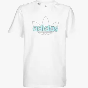 adidas Youths Trefoil Logo Short Sleeve Tee White