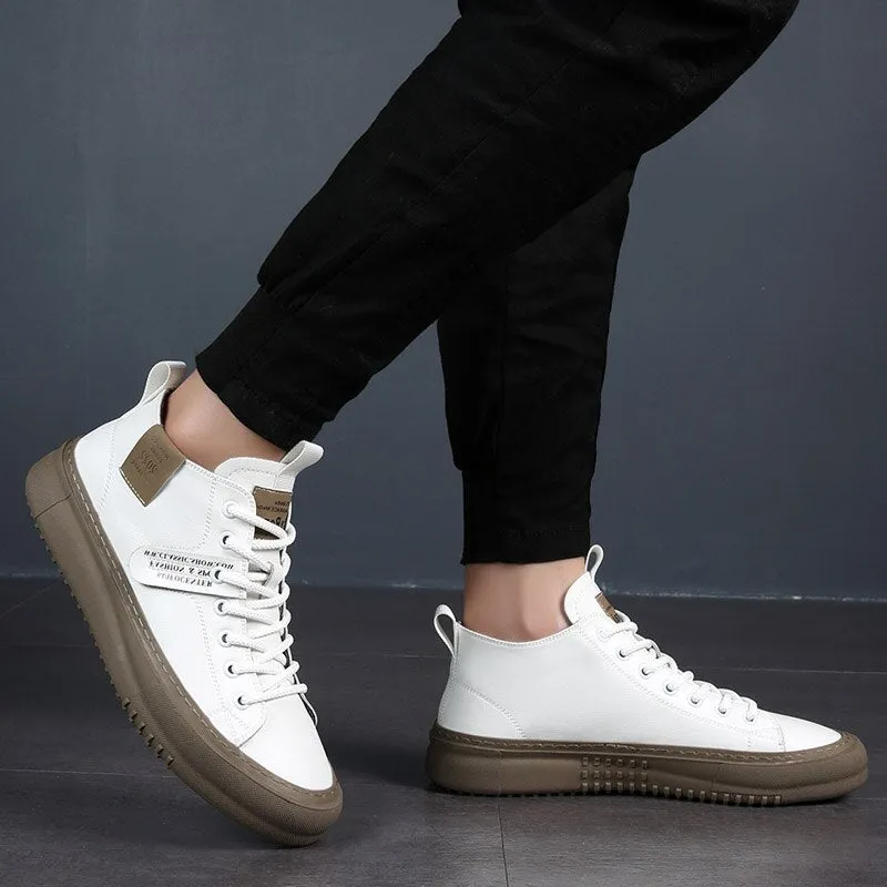 Advbridge  High Top Men's Sneakers Fashion Men Casual Shoes Luxury Brand White Sneakers Tenis Masculino Fashion Streetwear Skate Shoes Men