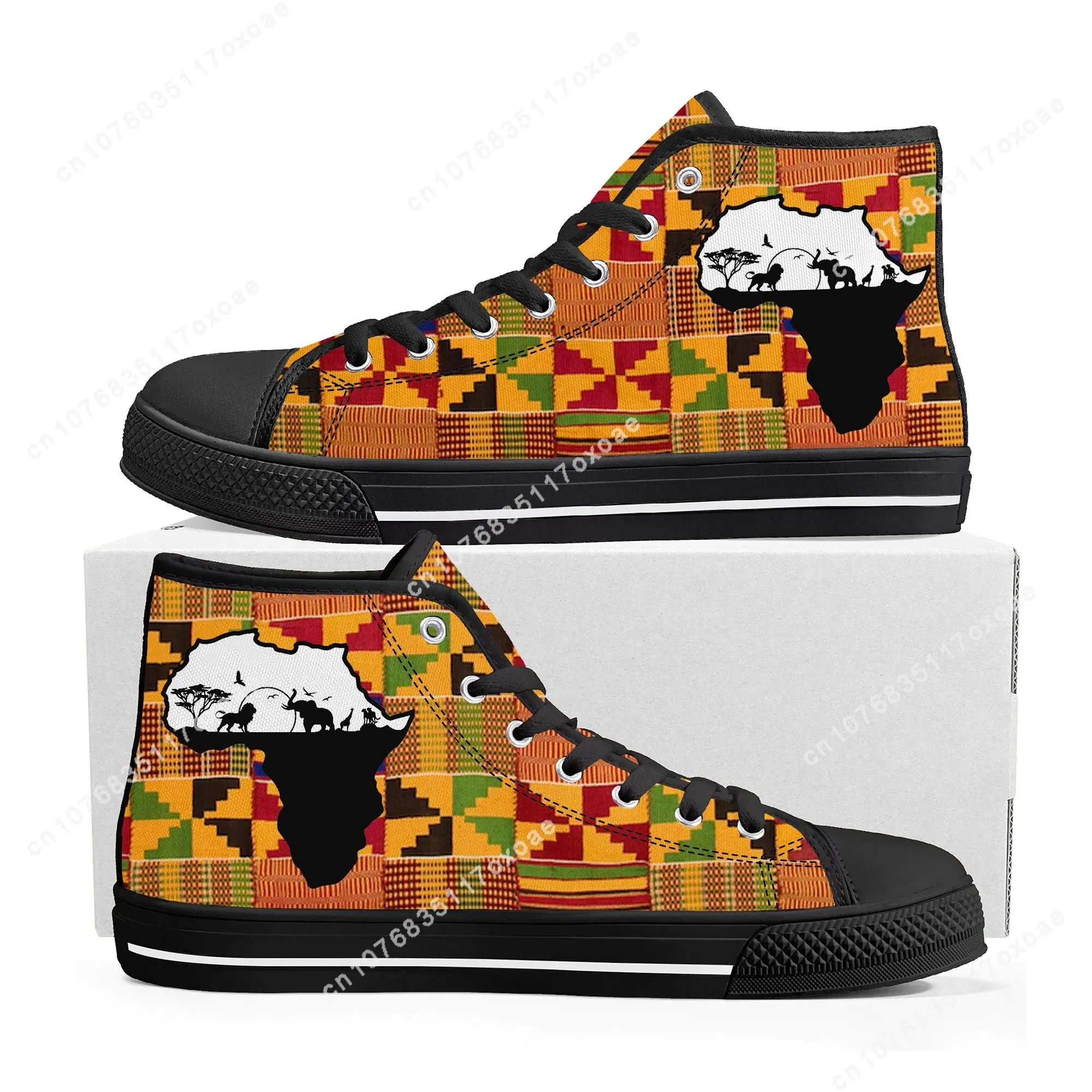 AfroFashion African Ethnic Culture Design High Top Sneakers