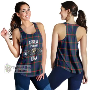 Agnew Tartan Women's Racerback Tanks with Family Crest DNA In Me Style