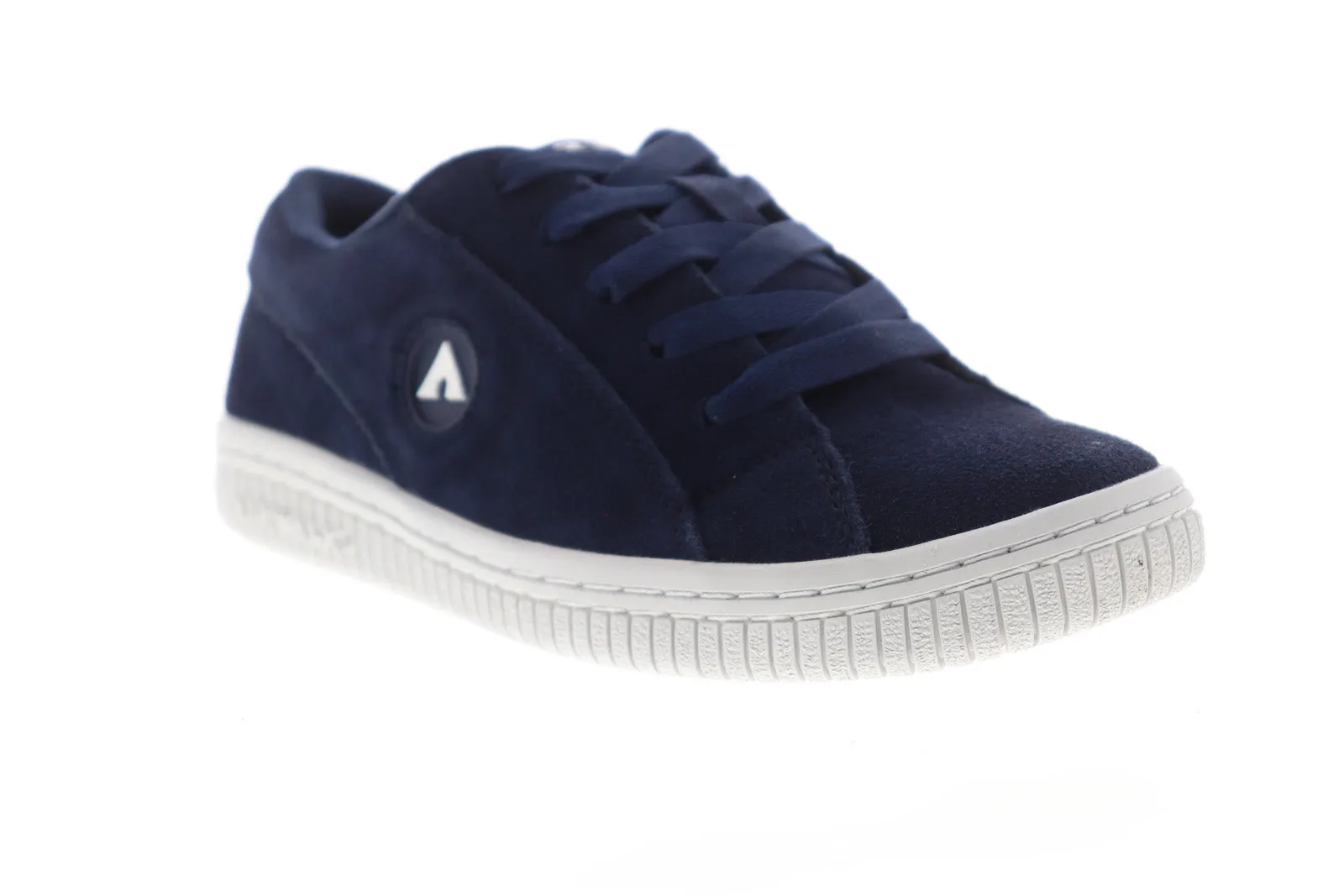 Airwalk Bloc AW19862 Womens Blue Suede Low Top Lace Up Skate Sneakers Shoes