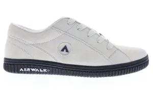 Airwalk Stark AW19864-S Mens White Suede Low Top Lace Up Skate Sneakers Shoes