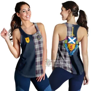 Alexander of Menstry Dress Tartan Women's Racerback Tanks Alba with Scottish Lion Royal Arm Half Style