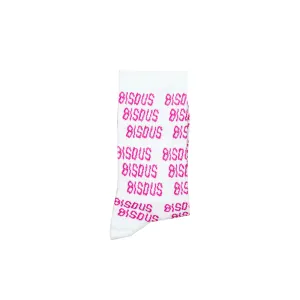 All over Bisous Socks (White/Pink)