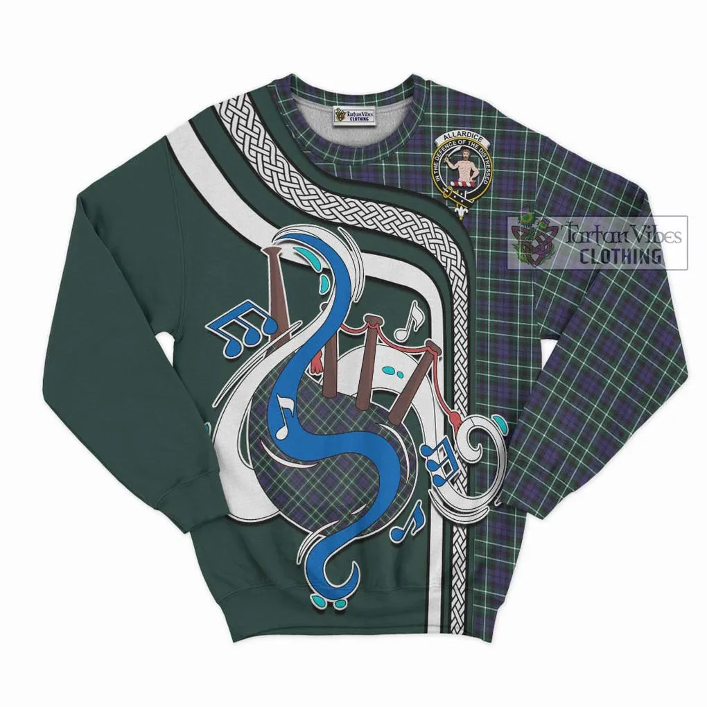 Allardice Tartan Sweatshirt with Epic Bagpipe Style