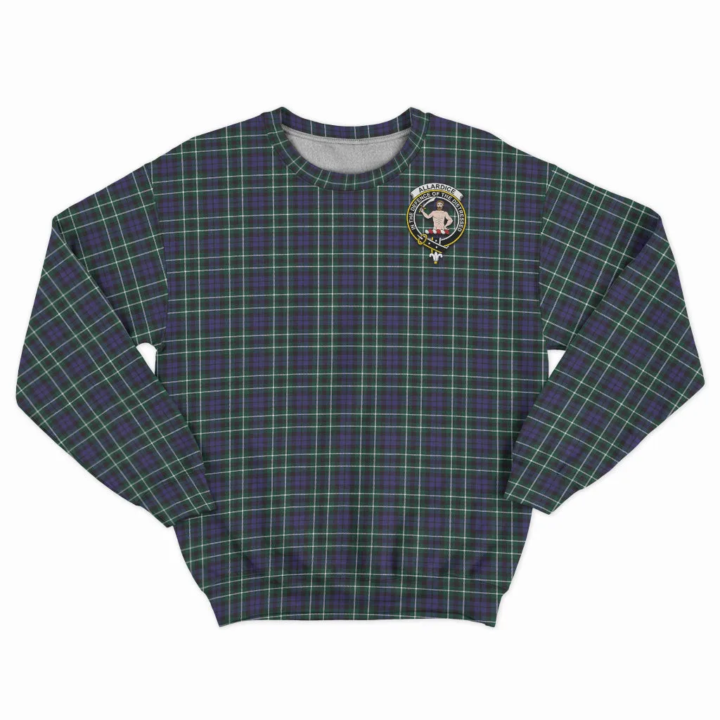 Allardice Tartan Sweatshirt with Family Crest