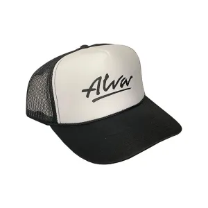 Alva Black & White OG Logo Trucker Hat