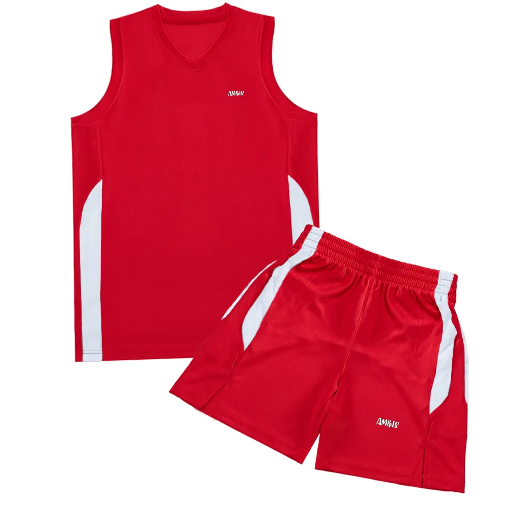 Am&Is Men's Basketball Suit Jerseys & Shorts Set Athletic Outfit