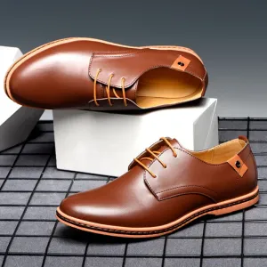 Amozae  Men Leather Shoes 2022 Spring Fashion Round Toe Tooling Single Shoes Male Large Size Comfortable Breathable Casual Leather Shoes