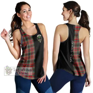 Anderson of Arbrake Tartan Women's Racerback Tanks with Family Crest and Half Of Me Style