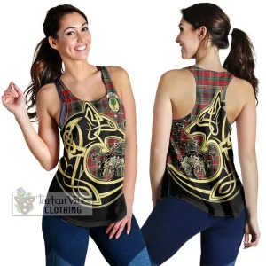 Anderson of Arbrake Tartan Women's Racerback Tanks with Family Crest Celtic Wolf Style