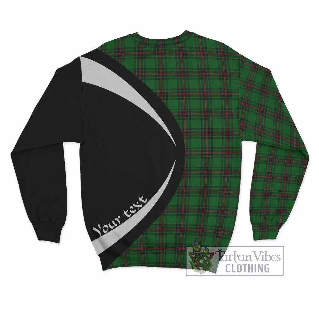 Anstruther Tartan Sweatshirt with Family Crest Circle Style