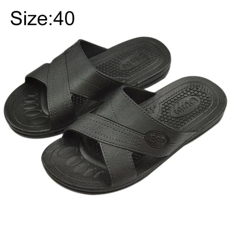 Anti-Static Non-Slip X-Shaped Slippers for Adults, Size 40