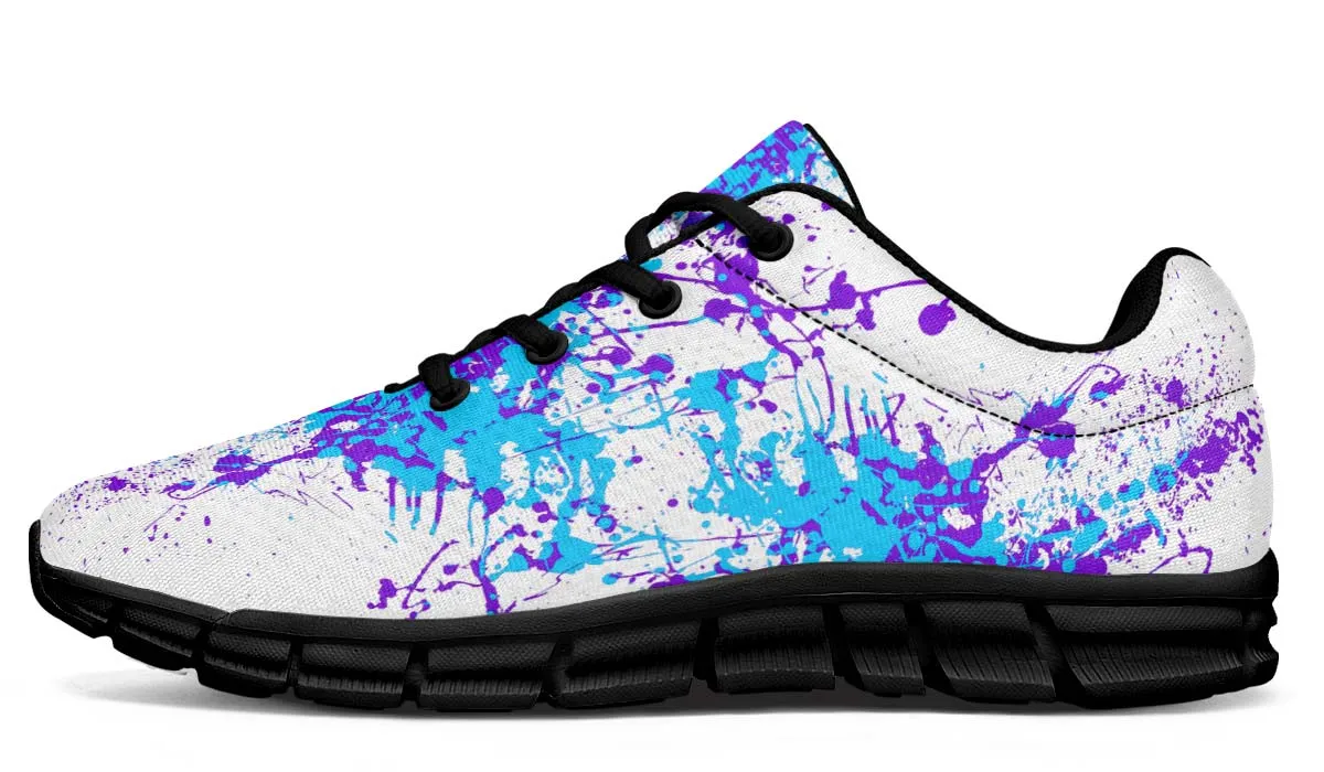 Aqua Purple White Splatter