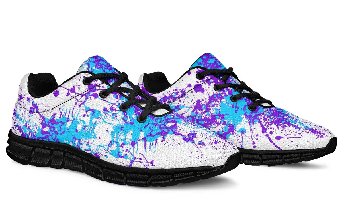 Aqua Purple White Splatter