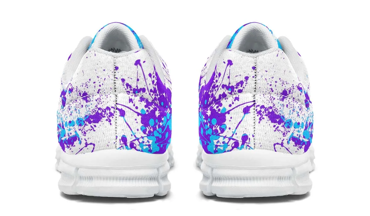 Aqua Purple White Splatter