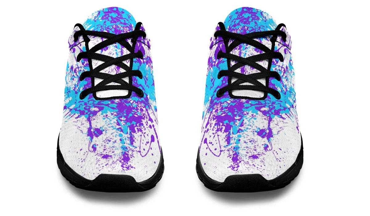 Aqua Purple White Splatter