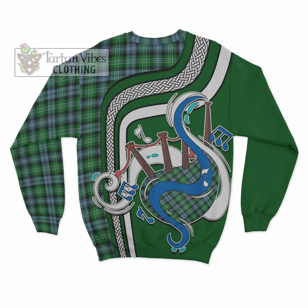 Arbuthnot Ancient Tartan Sweatshirt with Epic Bagpipe Style