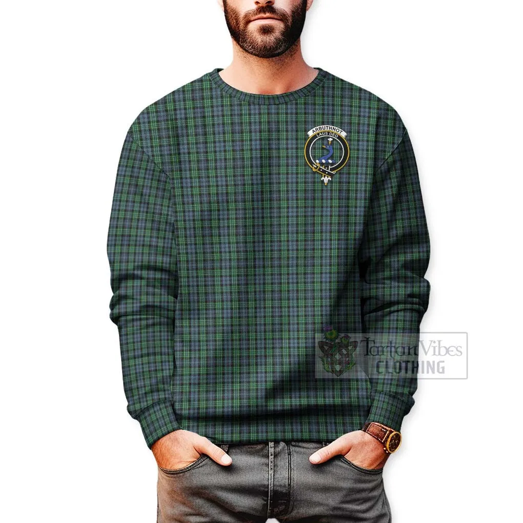 Arbuthnot Tartan Sweatshirt with Family Crest Celtic Skull Style