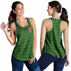 Armitage Irish Clan Tartan Women's Racerback Tanks with Coat of Arms