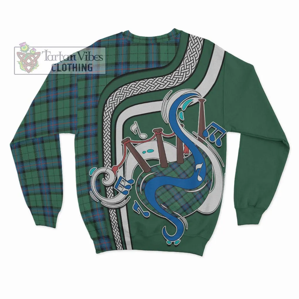 Armstrong Ancient Tartan Sweatshirt with Epic Bagpipe Style