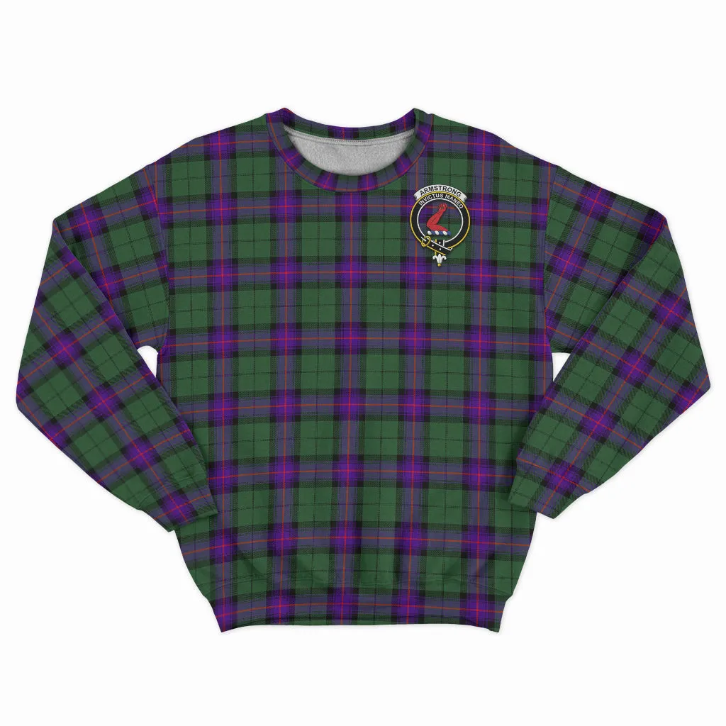 Armstrong Modern Tartan Sweatshirt with Family Crest