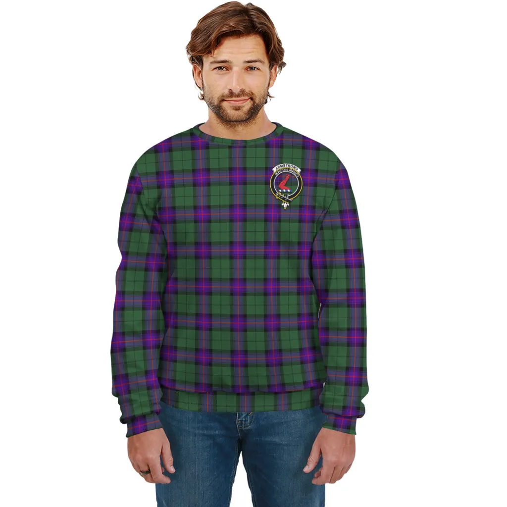 Armstrong Modern Tartan Sweatshirt with Family Crest