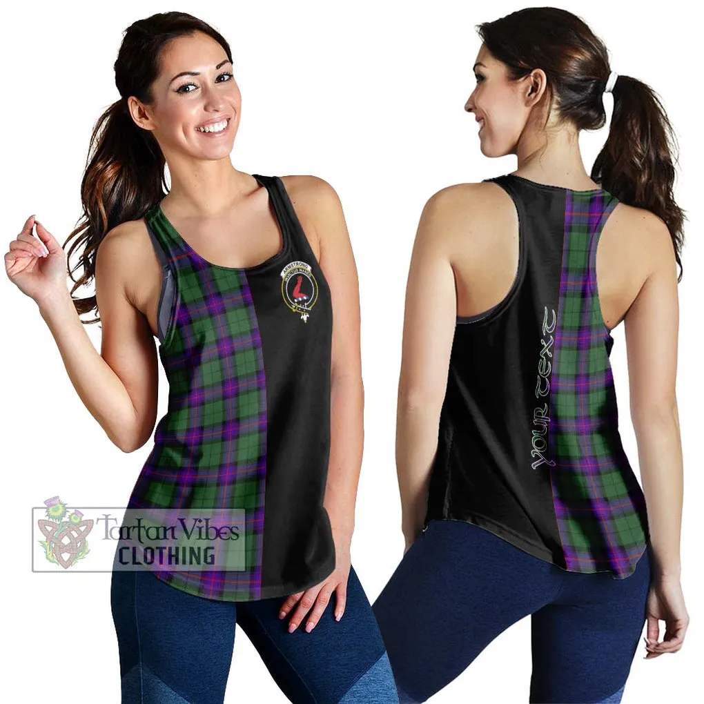 Armstrong Modern Tartan Women's Racerback Tanks with Family Crest and Half Of Me Style