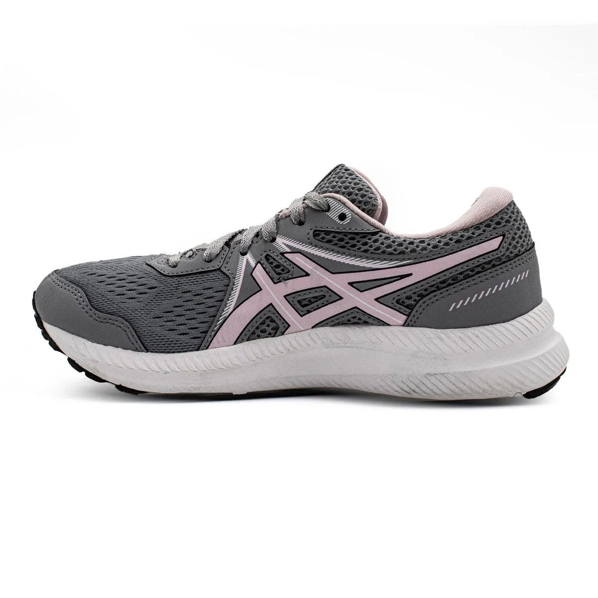 Asics Gel Contend 7 Wide Running Sport Shoes Fabric Grey Colour For Women