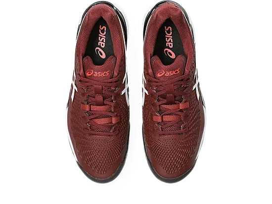 Asics Gel-Resolution 9 Antique Red/White Men's tennis shoes