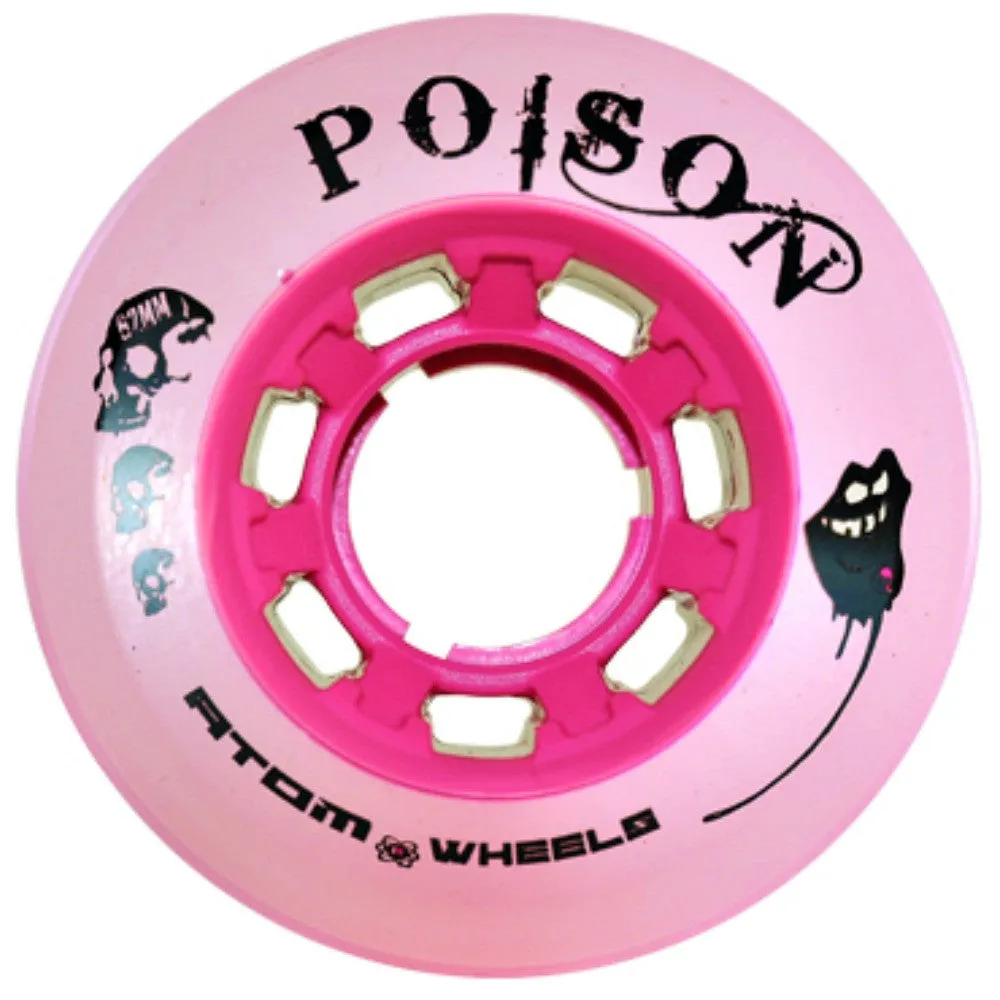 Atom Poison 62mm Roller Skate Wheels- 4pack