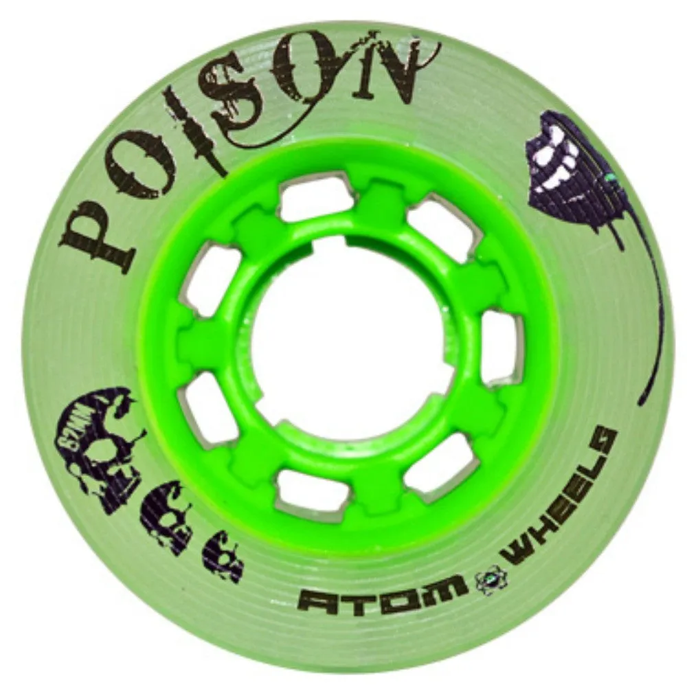 Atom Poison 62mm Roller Skate Wheels- 4pack