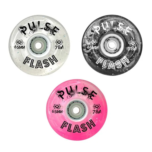 Atom Pulse Flash Light Up Glitter Wheels 78A - 4 pack