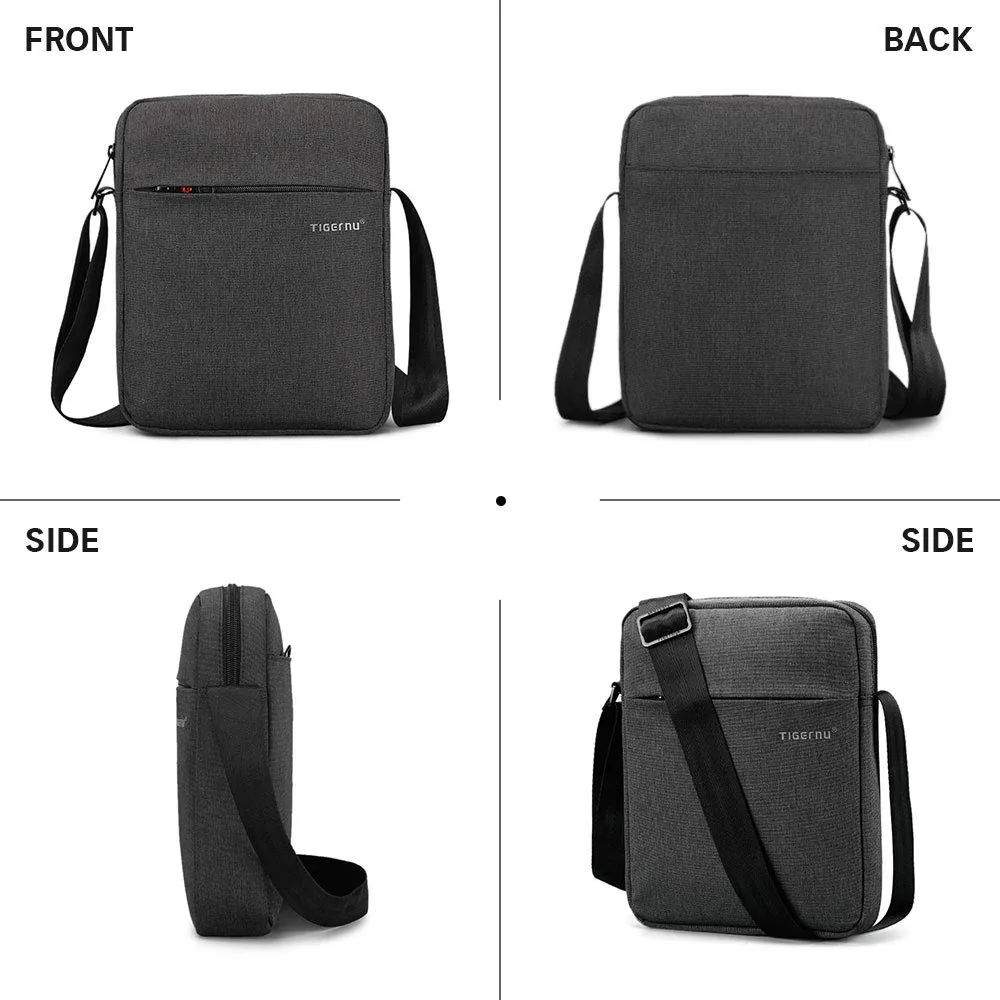 BAIGIO Men's Messenger Bag Small Crossbody Bags Travel Bag Man Purse Casual Sling Pack Ipad Bag for Work Business College (Type 1-Black)