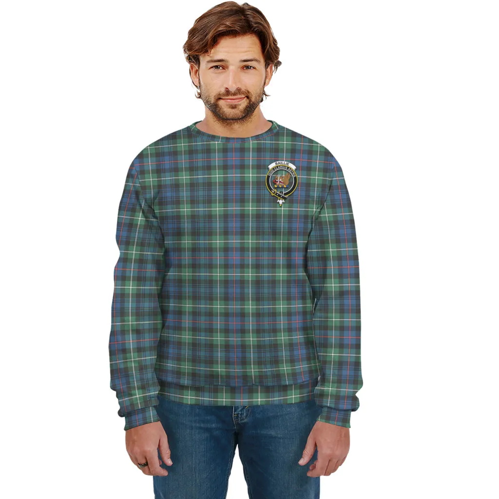 Baillie Ancient Tartan Sweatshirt with Family Crest