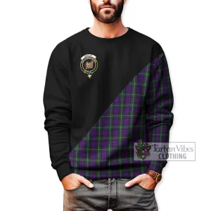 Baillie Highland Society Tartan Sweatshirt with Family Crest and Military Logo Style